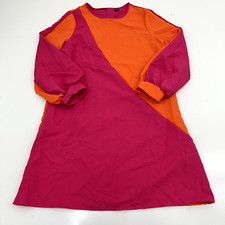 Shein Orange & Pink Long Sleeve Mini Dress Women's Size Large NEW