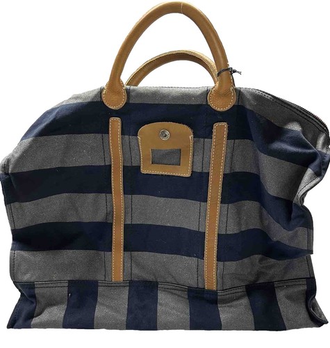 Ashcroft & Abbey Stripped Canvas Backpack NEW Ashcroft & Abbey Striped Duffle Bag - NWT | eBay main image 3