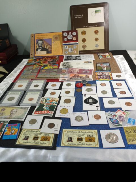 junk drawer lot 696 - Gold Silver Proofs Coins And Much More