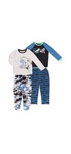 Boys  4 Piece Fleece Pajamas Set Size 5
