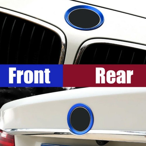 1x Car Front Rear Hood Logo Surrounding Ring Aluminum For BMW 82mm/74mm Emblem - Picture 20 of 24