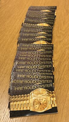Rolex Oyster Booklet German Italian Chinese French - various years available