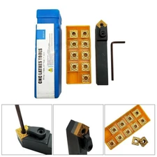 MSDNN 1616H12 16mm CNC Lathe Neutral Turning Tool Holder + 10Pcs SNMG120408-MA