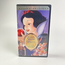 Snow White and the Seven Dwarfs DVD 2001 Platinum Edition Black Clamshell