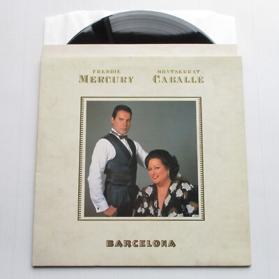 Freddie Mercury Barcelona 1988 UK 1st Pressing Vinyl LP Gatefold Album - EX/VG+