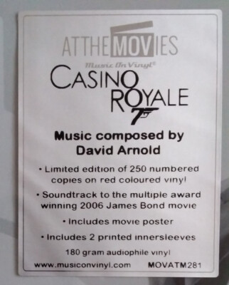 David Arnold   007 James Bond: Casino Royal (2006) Score 2LPs/Red Vinyl/LE 250!!