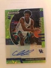 2020-21 Prizm Draft Picks Immanuel Quickley Neon Green Fast Break Autograph #2/5