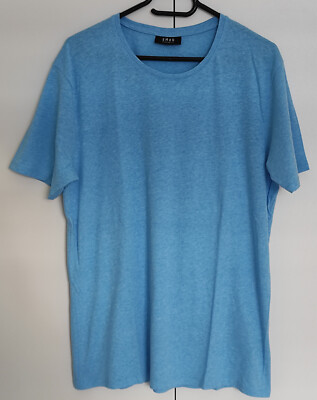 Herren T-Shirt Gr. L hellblau Flammgarn kurzarm Regular Fit von Smog