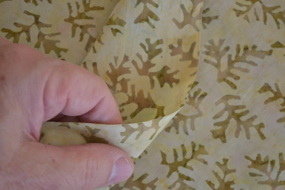 Por 1/2 yarda, edredón batik de algodón tostado y verde, moda/sobre el arco iris/41014 54, B379 Foto 4 de 4