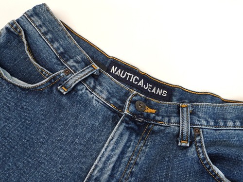 Vintage Y2K Nautica Denim Jort Waist-32 - Picture 3 of 3