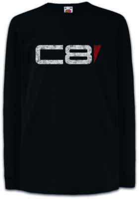 C8 LOGO Kinder Langarm T-Shirt Jack Mass Normandy Zeichen Sheppard Effect Symbol