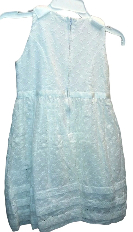 Vestido para niña Hartstrings blanco con ojales 100 % algodón sin mangas talla 5 precio de venta sugerido por el fabricante $70 NUEVO Foto 2 de 4