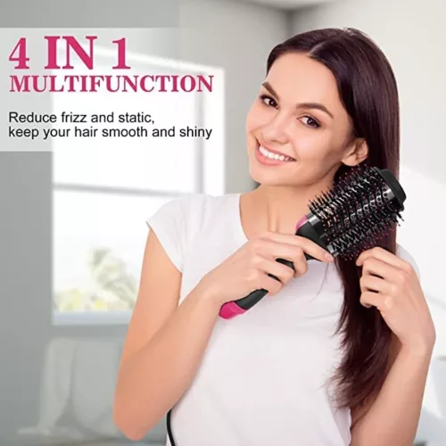 4 in 1 Hot Air Brush Styler Hair Dryer Curling Comb Blow Volumizer Straightener - Picture 3 of 11