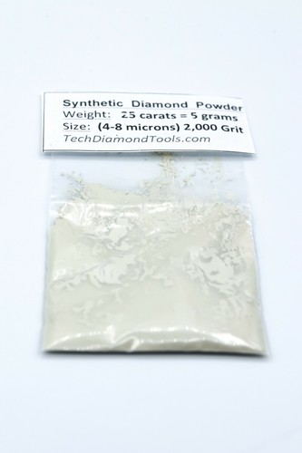 Polvo de diamante TechDiamondTools 2.000 arena 4-8 micras, 25 quilates = 5 gramos - Imagen 4 de 7
