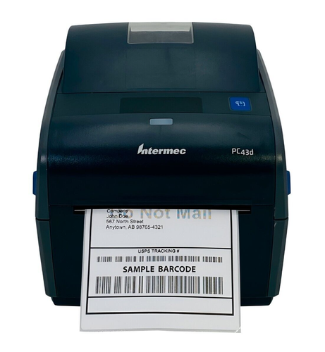 Intermec PC43d Direct Thermal Network Barcode Label Printer USB LAN No Adapter - 第 1/11 張圖片