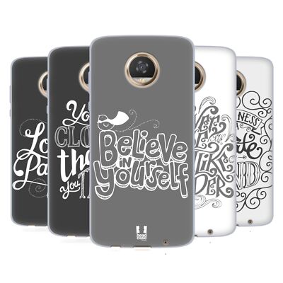 HEAD CASE DESIGNS HAND DRAWN TYPOGRAPHY SOFT GEL CASE FOR MOTOROLA PHONES