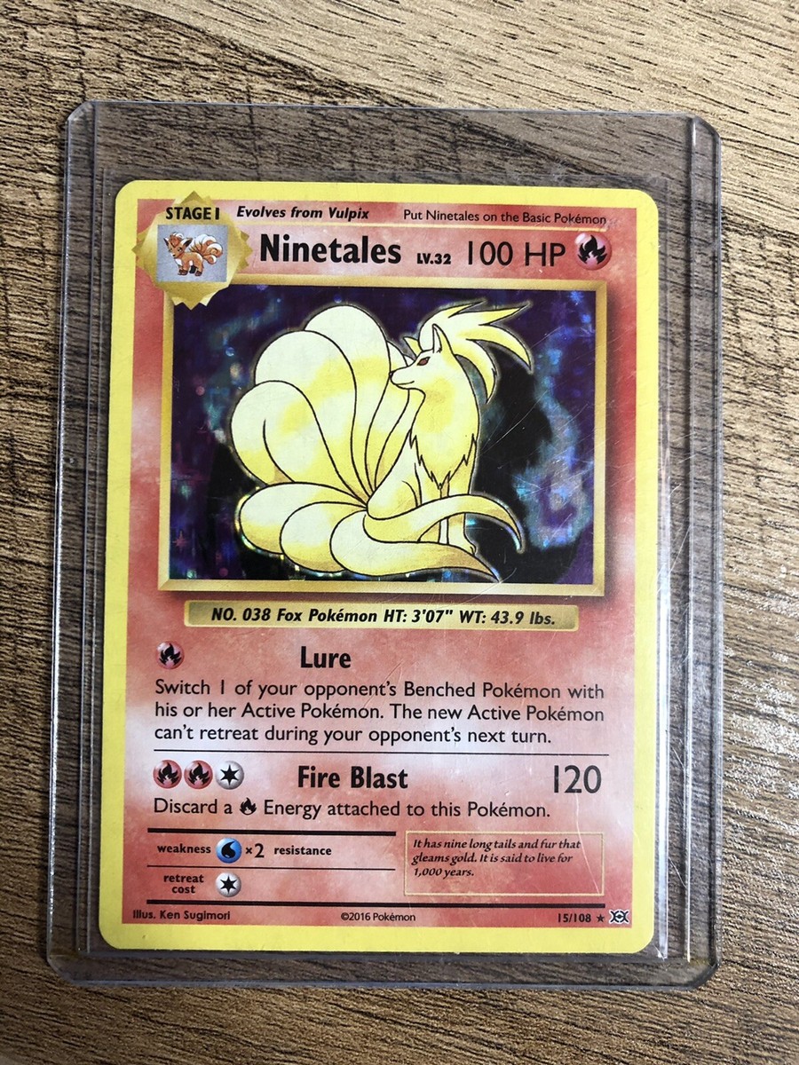Pokemon XY Evolutions Ninetales Holo Rare Card 15/108 Pack Fresh