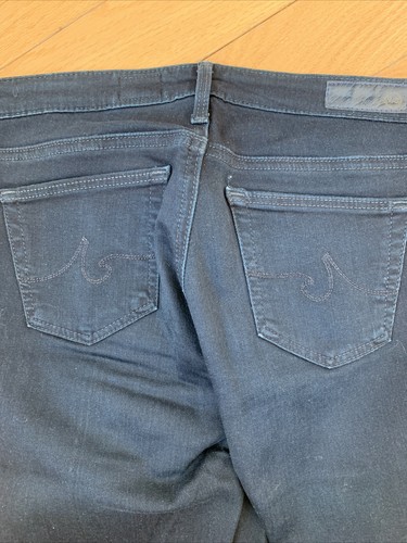 AG Adriano Goldschmied The Stilt Pants Cigarette Leg Dark Navy Women’s Sz 24R - Picture 10 of 12