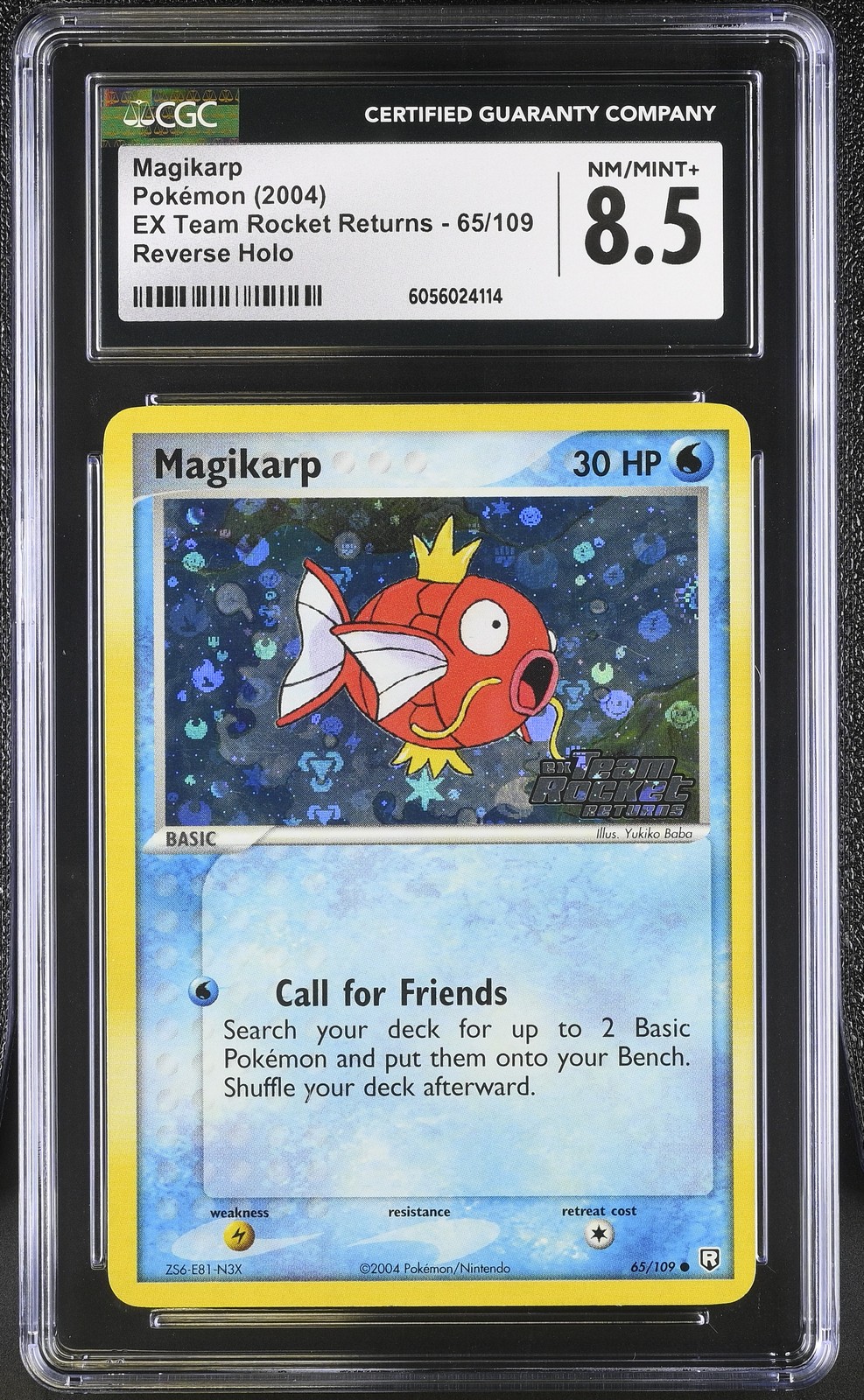 CGC 8.5 Magikarp Team Rocket Returns 65/109 Reverse Holo STAMPED Pokemon Card