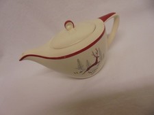CROWN DEVON FIELDINGS STOCKHOLM LEAPING DEER SMALL TEAPOT