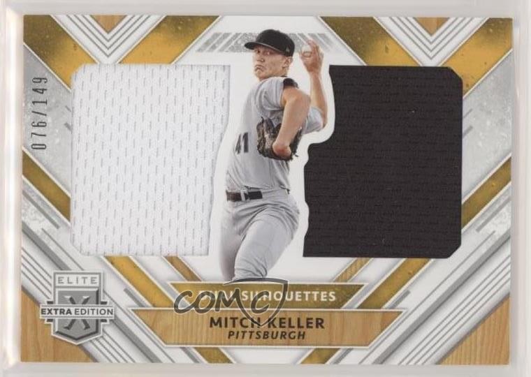2018 Panini Elite Extra Edition Dual Silhouettes Silver 76/149 Mitch Keller 8m8