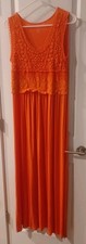 Ana Dress Size L  Maxi Length Peach Color Crochet Top BOHO Event Party Wedding