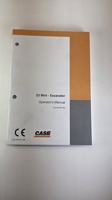 Case 23 Minibagger Bedienungsanleitung. CRE6-9160GB. UK ARTIKEL !!!!!