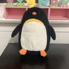 Medium Penguin Plush Stuffed Animal Black White Orange 14-24 in