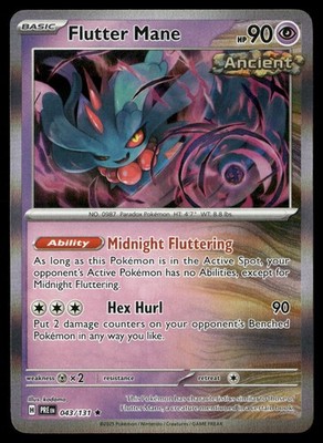 Flutter Mane 043/131 Holo Rare Prismatic Evolutions Pokemon Holo Near Mint