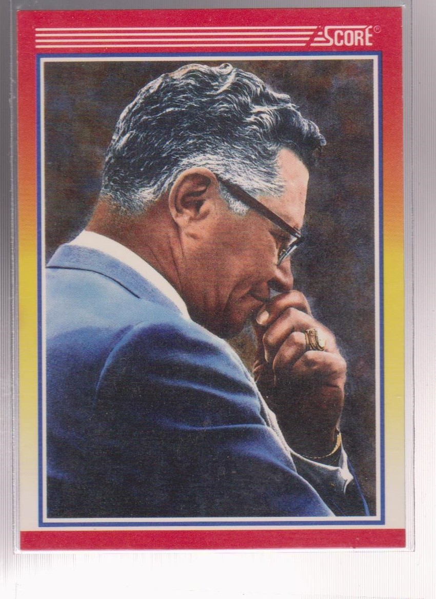 Vince Lombardi #603 Football Cards 1990 Panini Score trading card — raw and PSA graded price guide