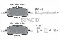 Bremsbelagsatz Scheibenbremse Pagid T4622N FüR Ford Transit Custom V710 NRN Bus