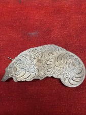 STERLING SILVER SILVER HORSE WOODLAND CA HAIR CLIP BARRETTE (31.6 GR) (4)