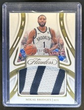 2023-24 Panini Flawless Mikal Bridges Patches Gold #/10 Nets