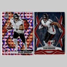 Bijan Robinson Lot 2 Football Cards 2025 Panini Mosaic Prizm Atlanta Falcons Set