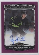 2022-23 O-Pee-Chee Platinum Rookie Matte Pink Fredrik Karlstrom #R-FK Auto 0cv