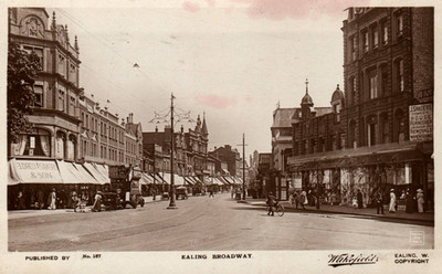 London Ealing Broadway England RPPC Vintage Postcard