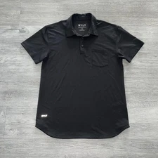 BYLT Basics Executive Polo Shirt Men’s Large Black DCSS Drop Cut Short Sleeve