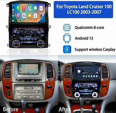Android 13 Auto GPS Navigation for Lexus LX470 2003-2007 LC100 Car Stereo Radio