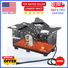 Heated Outdoor Cat House Weatherproof Shelter for Stray Feral Cats Large