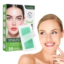 30x Face and Bikini Hair Removal Waxing Strips Ready to use Wax Beauty Formulas