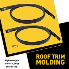 Pair Black Roof Trim Molding Kit Fit For 2012-2015 Honda Civic Sedan 4-door Ekk