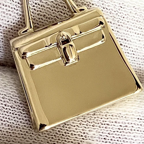 HERMÈS Anello sciarpa Hermes come nuovo senza scatola Kelly amuleto collana superiore originale