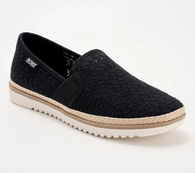 ~ NEW WOMENS SKECHERS BOBS FLEXADRILLE WASHABLE LOAFERS SHOES BLACK  7  M