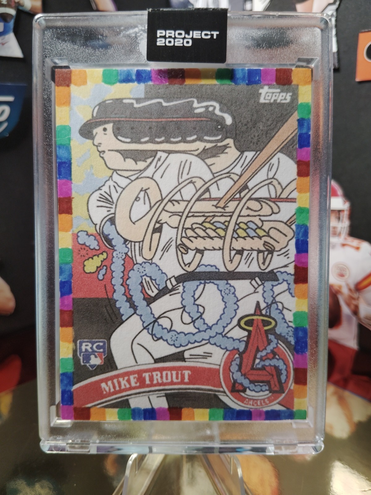 Topps PROJECT 2020 Card #4 - 2011 Mike Trout by Ermsy - Print Run 1/1 Rainbow...