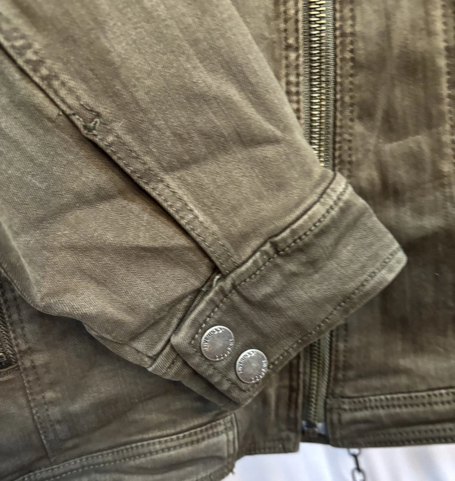 Chaqueta Denim Liverpool Los Angeles Bradford Moto Verde Oliva XL Foto 4 de 4