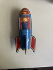 Superman Classic Rocket Tin Toy Friction Motor DC Comics 2001 Schylling