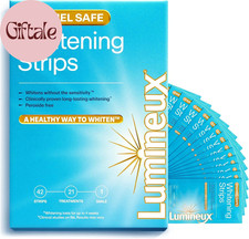 Teeth Whitening Strips - 21 Treatments - Peroxide Free - Enamel Safe for Whiter