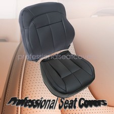 New For 1999-04 Jeep Grand Cherokee Driver Bottom Top Leather Seat Cover Black