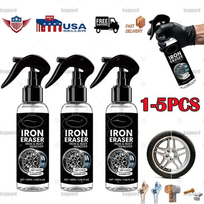 #ad Iron Eraser Rust Remover Spray Car Wheel Paint Brake Dust Fast Cleaner 120ML US $47.20