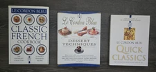 Lot of 3 Le Cordon Bleu Cookbooks: Classic French, Dessert Techniques ...